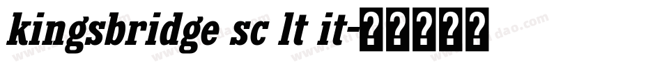 kingsbridge sc lt it字体转换